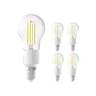 Mehrfachpackung 5x Calex Smart Kugelförmig LED Glühbirne E14 4,5W 450lm 1800-3000K CCT Fadenlampe | Tuya Wi-Fi